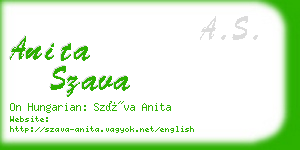 anita szava business card